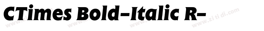CTimes Bold-Italic R字体转换